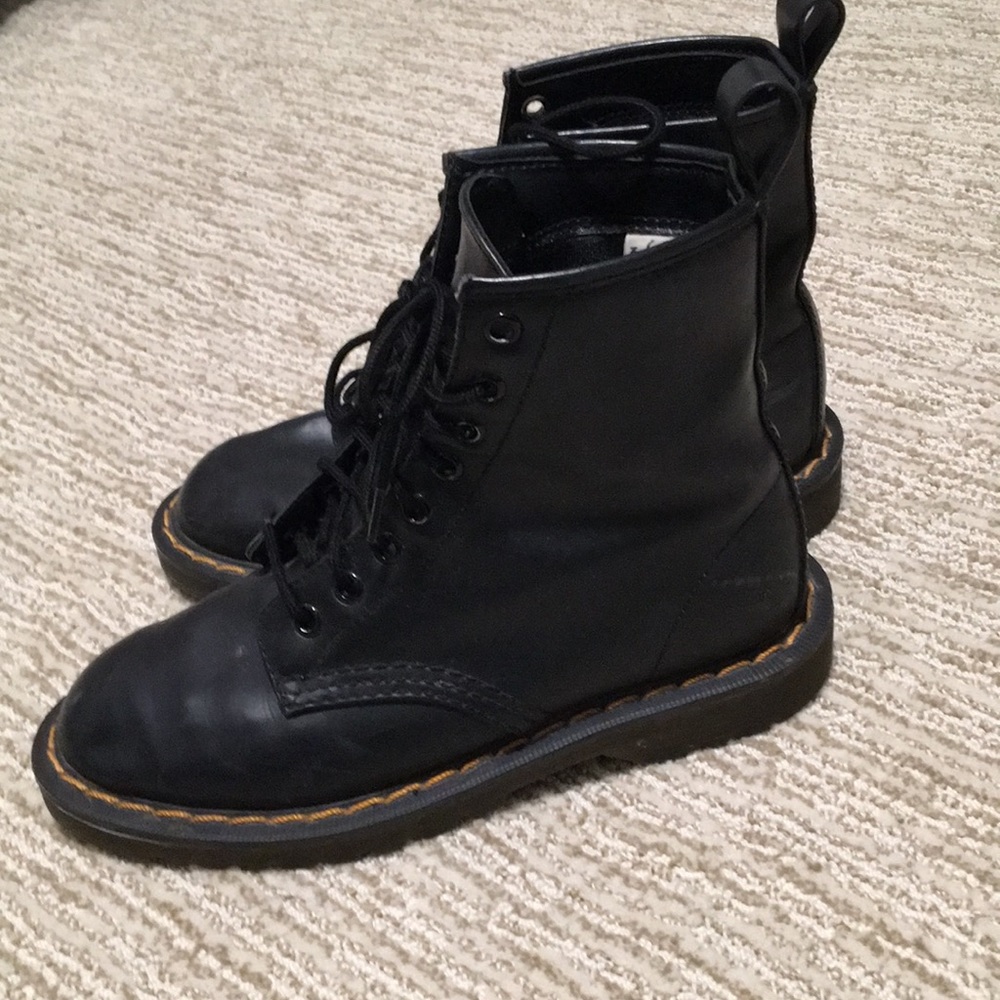 Black combat boots Soho  Doc Martin look alike